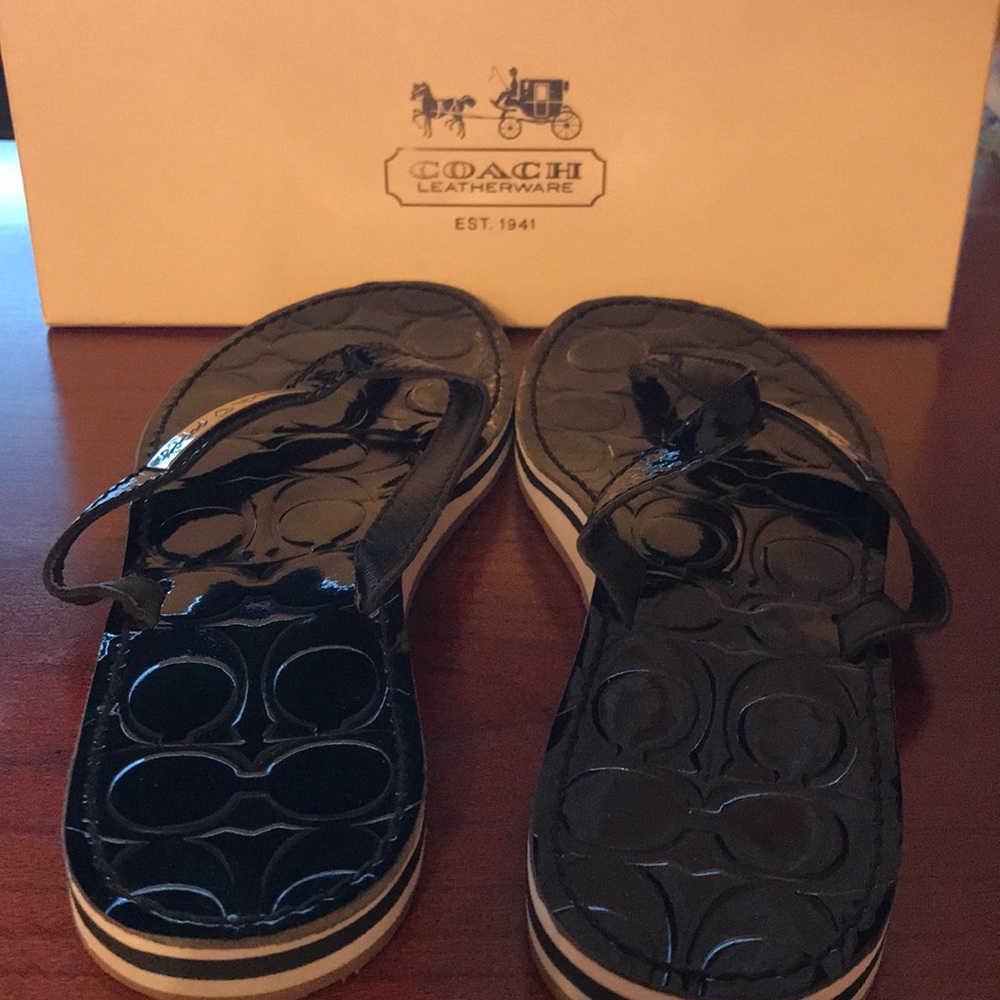 Brand new coach flip flops